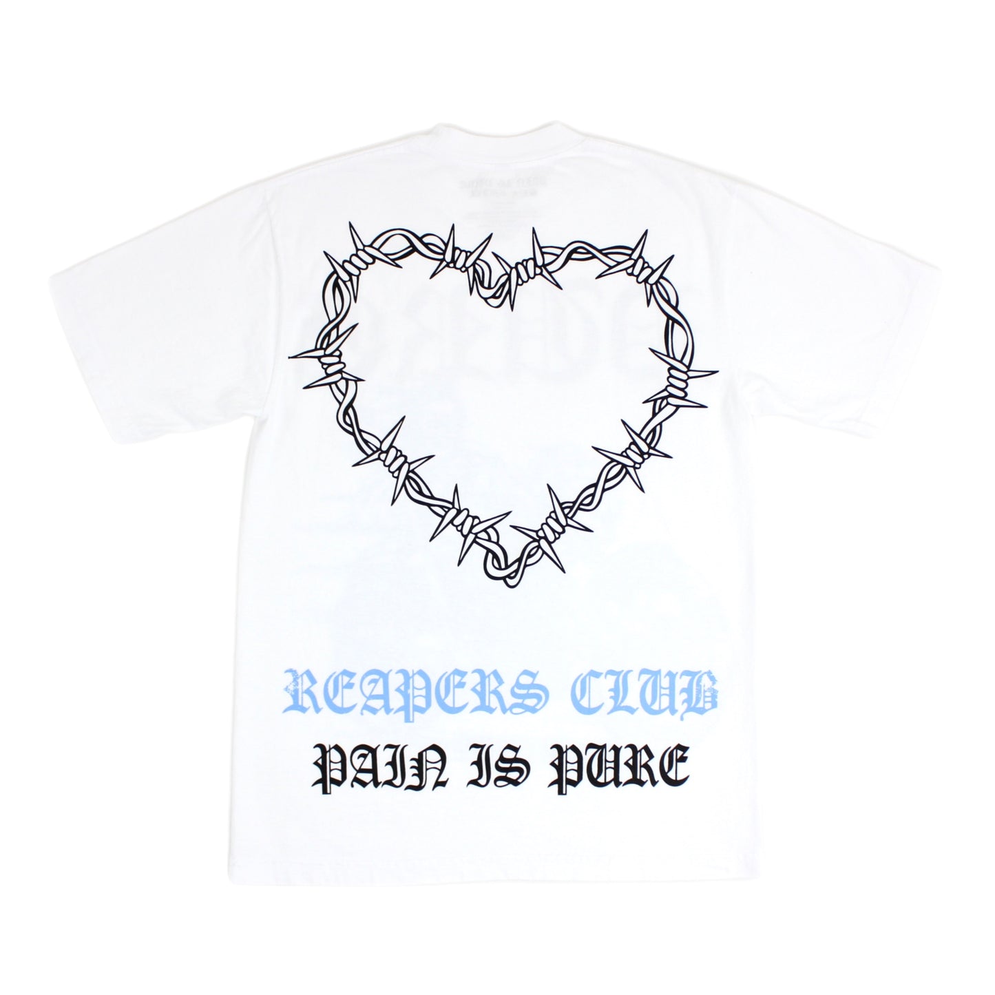Pain is Pure Reapers Club ‘Pure’ Biker Tee White/Blue