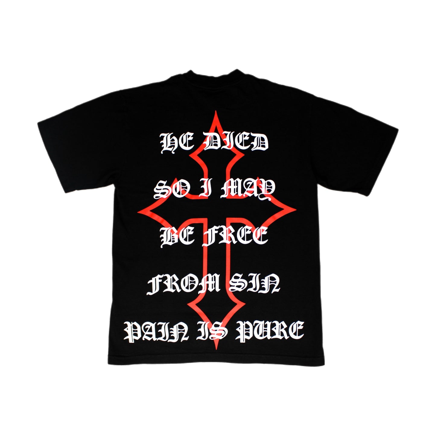 Pain Is Pure Jesus Savior Tee Black/Red
