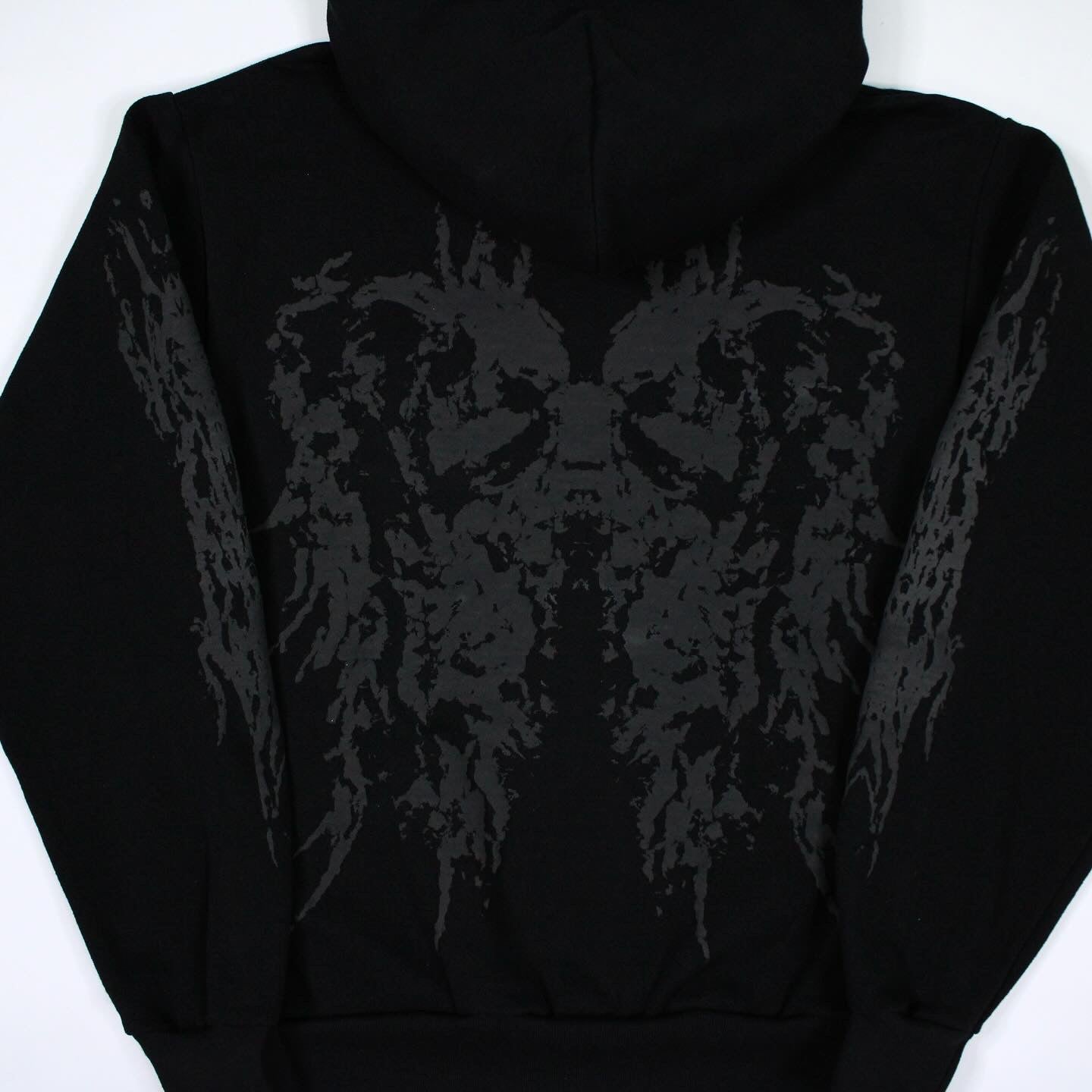 PAIN IS PURE 'PURE' ANGEL HOODIE BLACK/BLACK