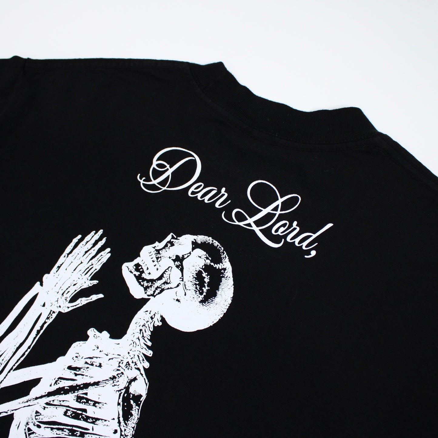 PAIN IS PURE ‘PURE’ PRAYING SKELETON L/S TEE BLACK/WHITE