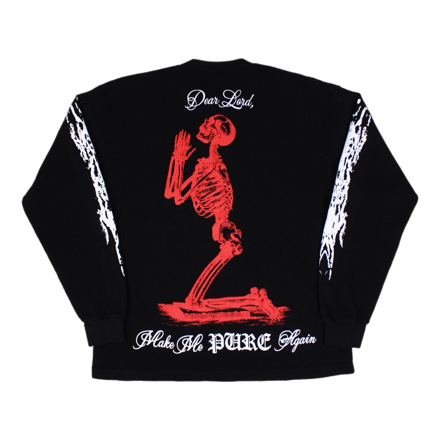 PAIN IS PURE ‘PURE’ PRAYING SKELETON THERMAL BLACK/RED