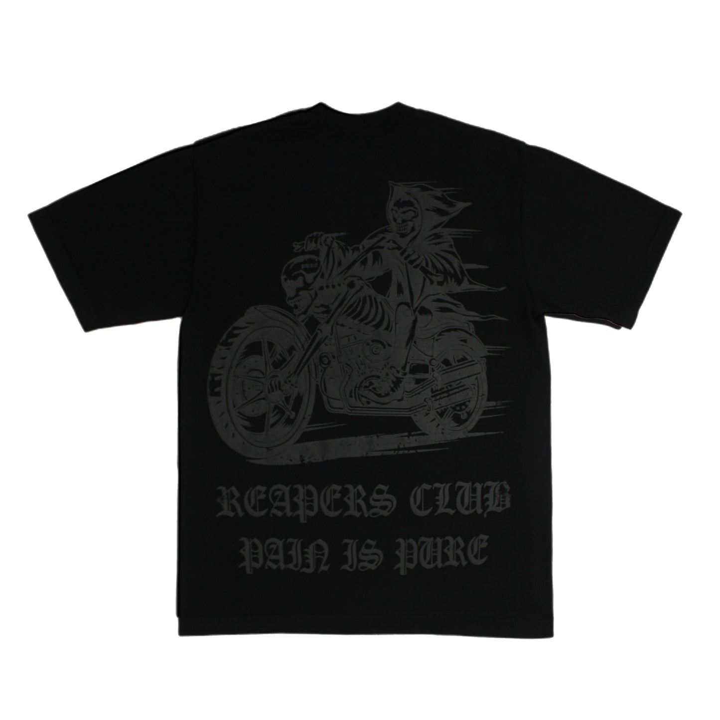 PAIN IS PURE REAPERS CLUB PURE BIKER TEE BLACK/BLACK