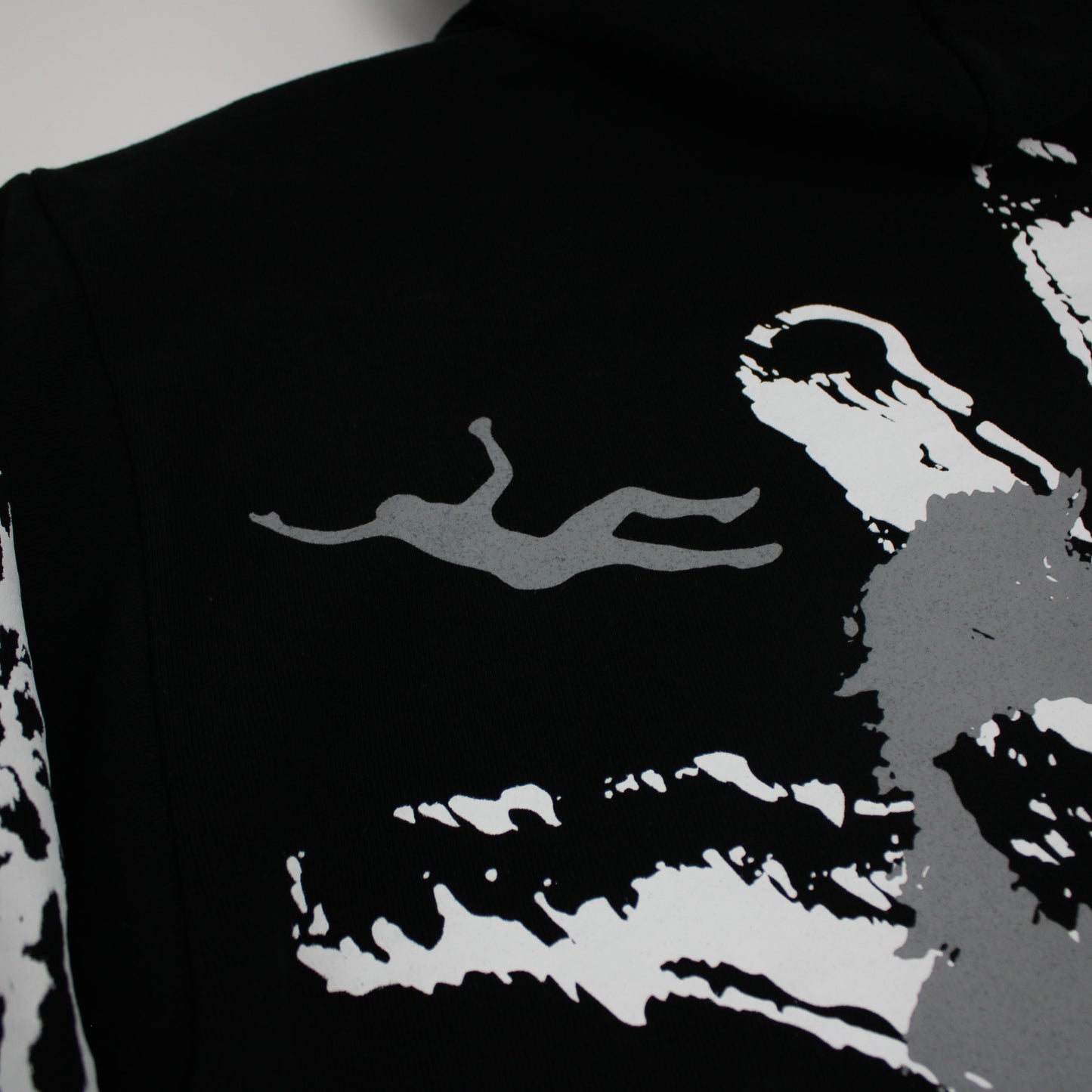 PAIN IS PURE THE REAPER ALMOST GOT ME HOODIE BLACK/WHITE