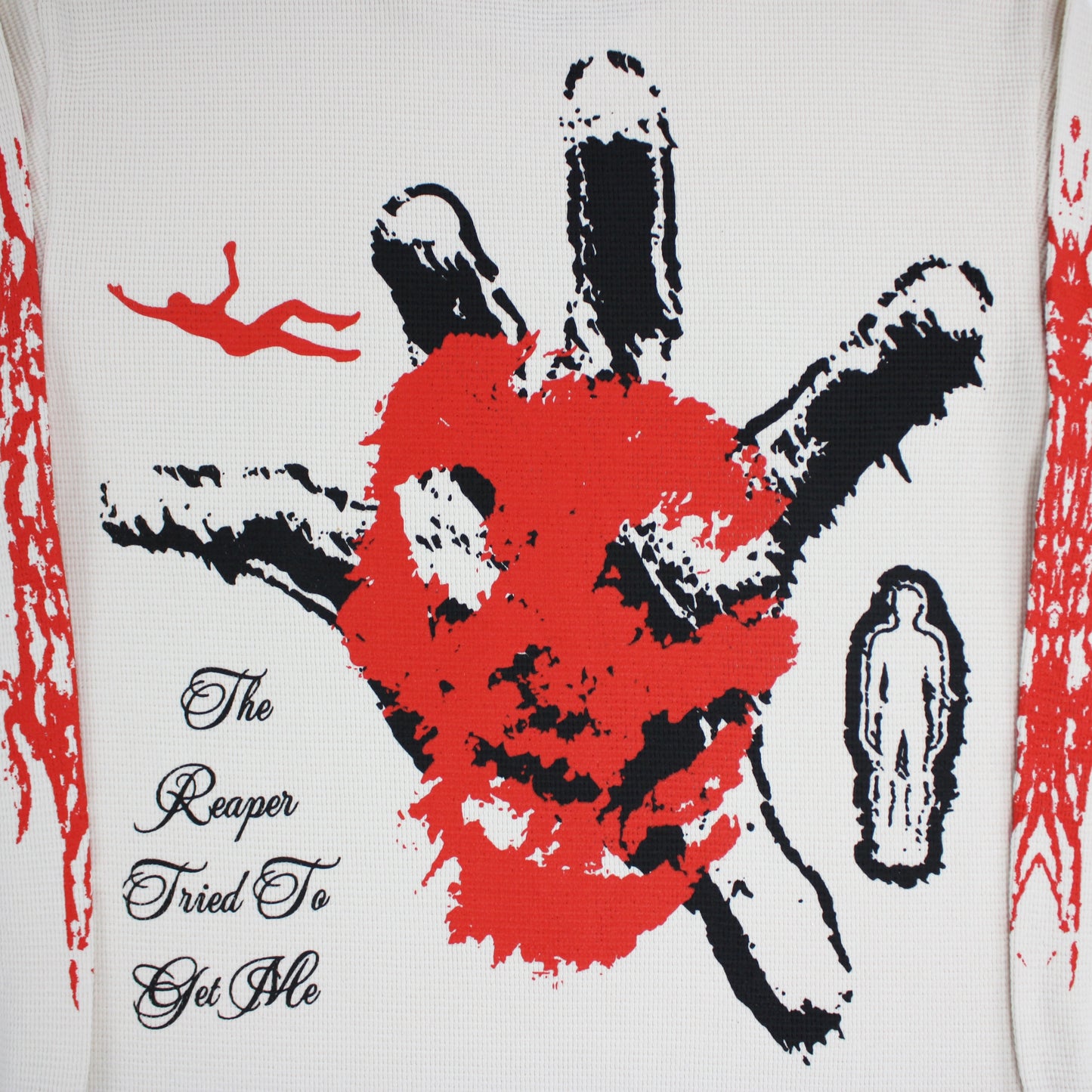 PAIN IS PURE THE REAPER ALMOST GOT ME THERMAL CREAM/RED