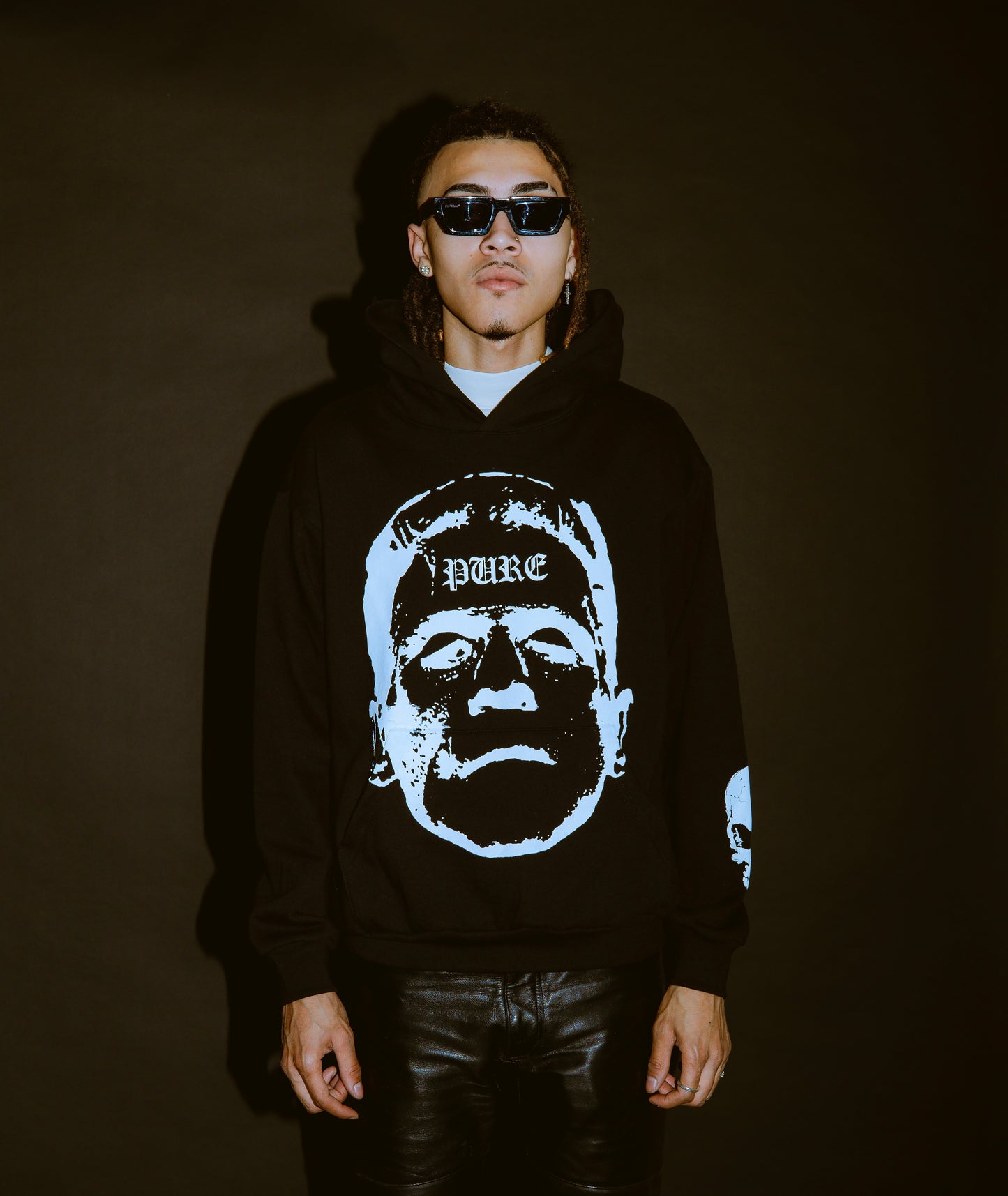 Pain is Pure ‘We Are All Monsters’ Frankenstein Hoodie Black White
