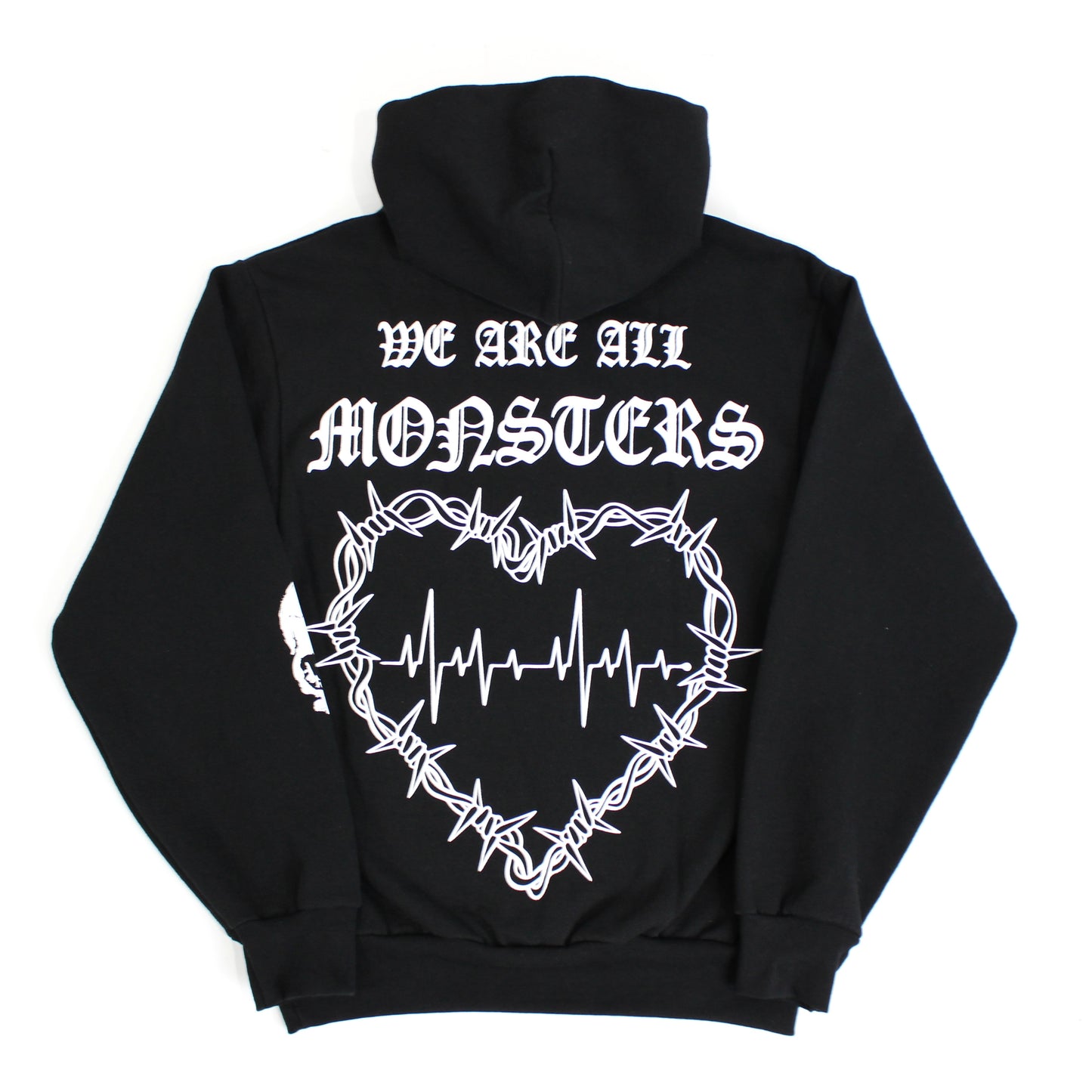 Pain is Pure ‘We Are All Monsters’ Frankenstein Hoodie Black White