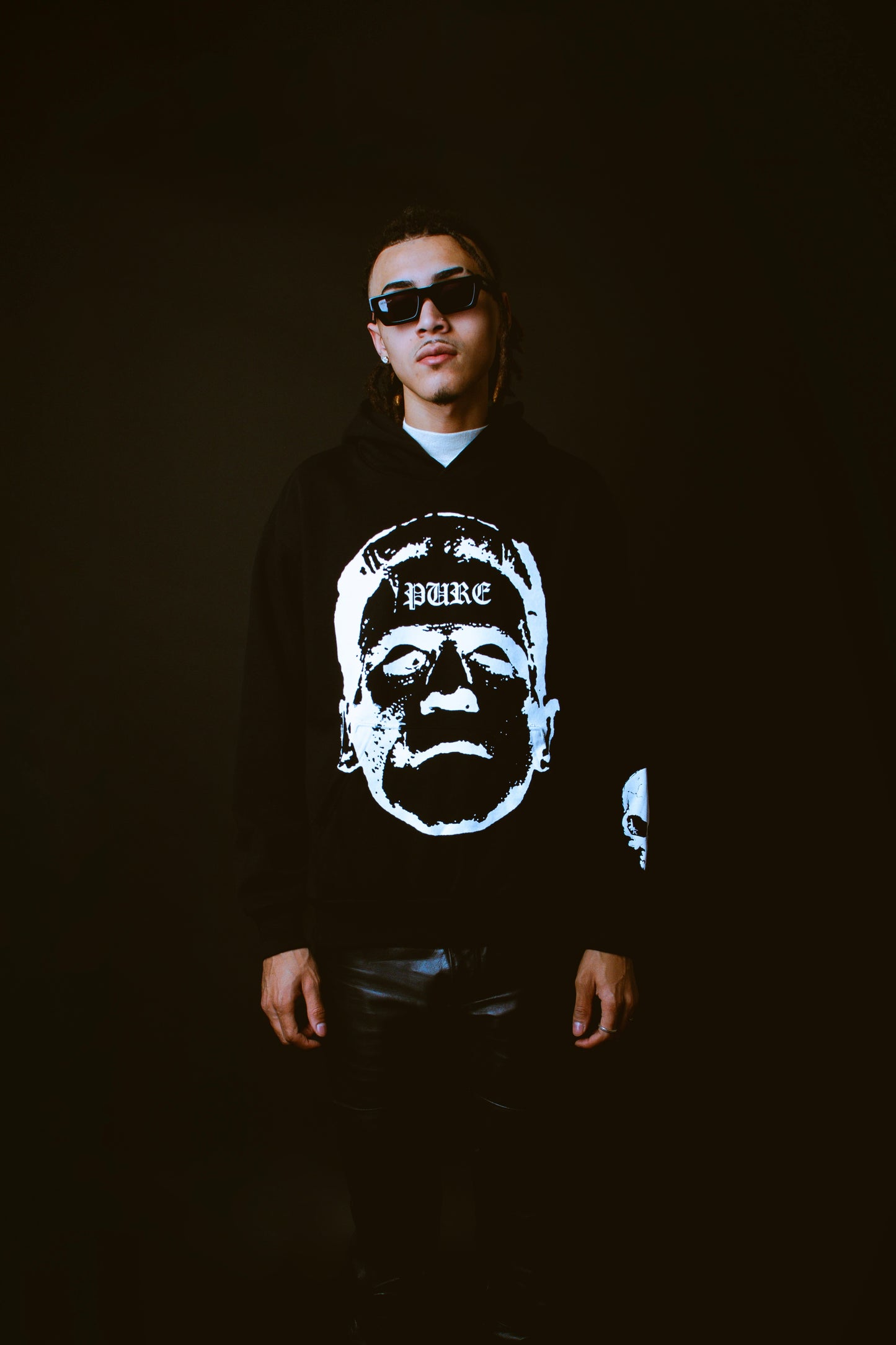 Pain is Pure ‘We Are All Monsters’ Frankenstein Hoodie Black White