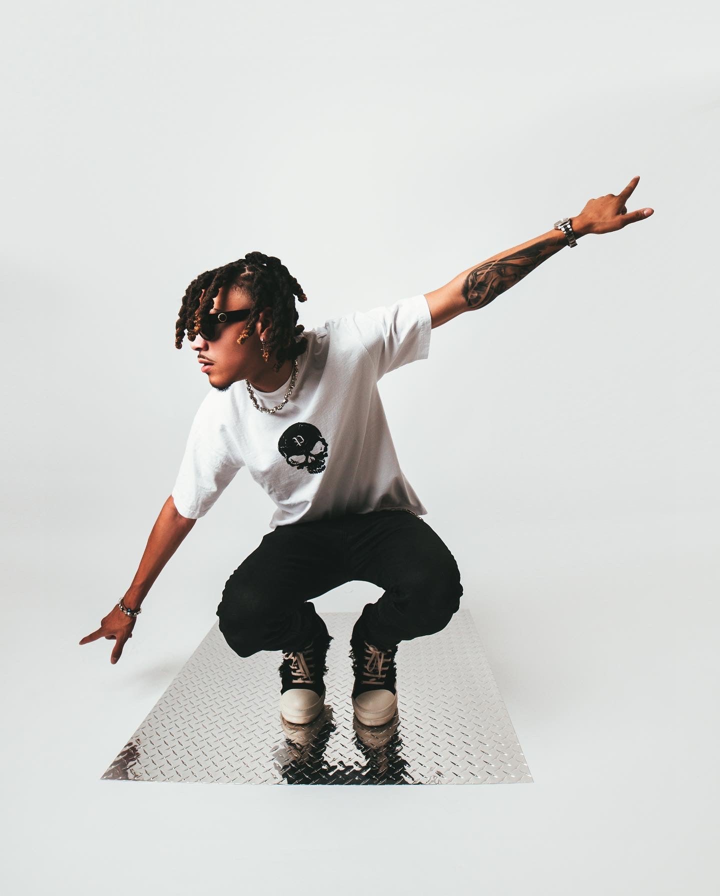 Pain Is Pure Skull ‘Pure’ Logo Tee White