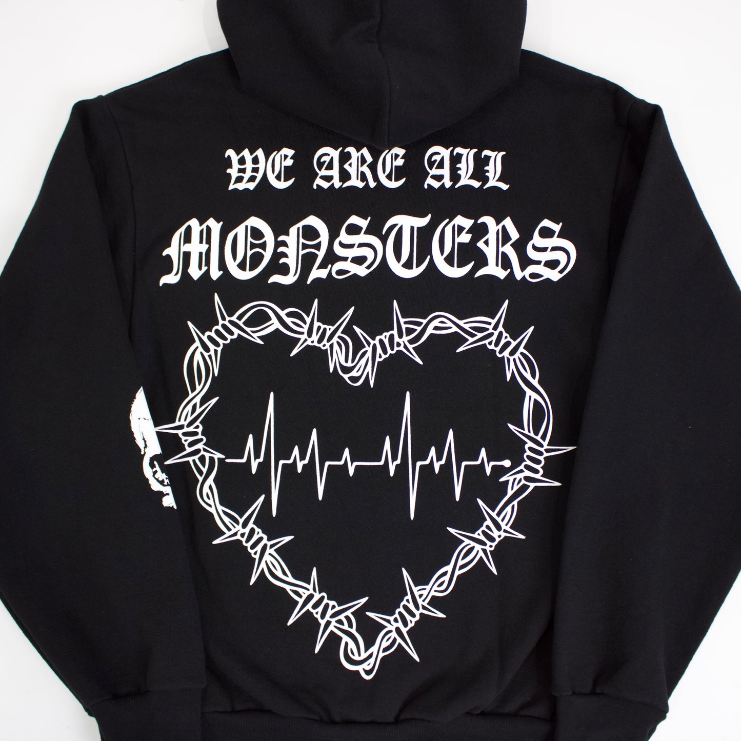 Pain is Pure ‘We Are All Monsters’ Frankenstein Hoodie Black White