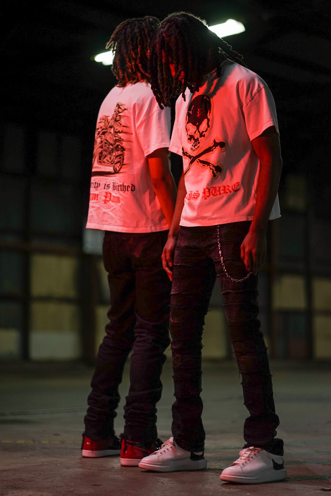 Pain is Pure Skull Rider Oversized Tee