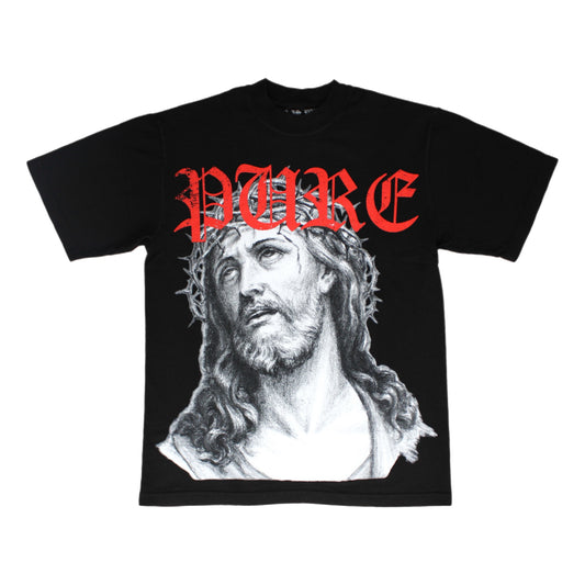 Pain Is Pure Jesus Savior Tee Black/Red