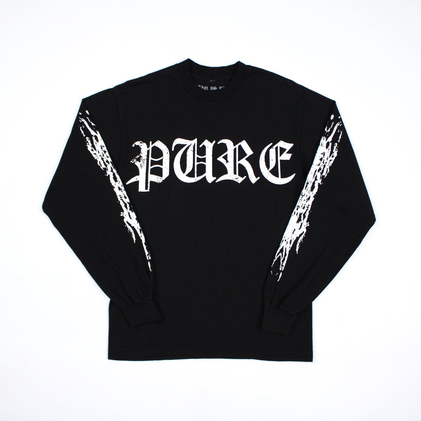 PAIN IS PURE ‘PURE’ PRAYING SKELETON L/S TEE BLACK/WHITE