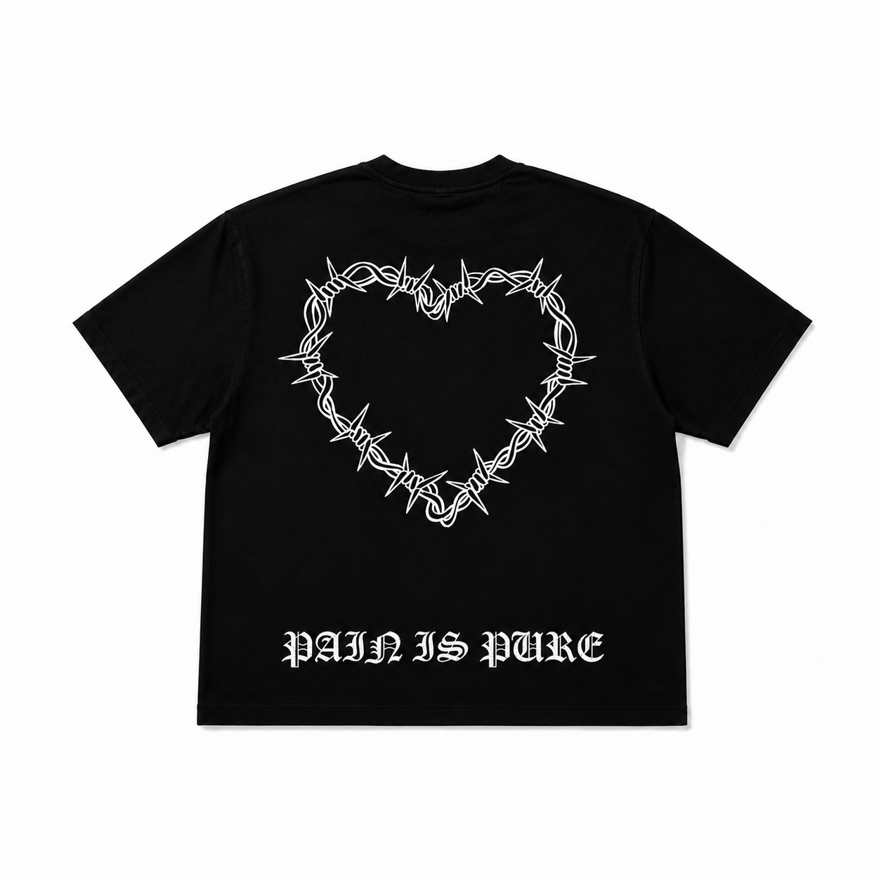 PAIN IS PURE BIKER TEE BLACK/WHITE