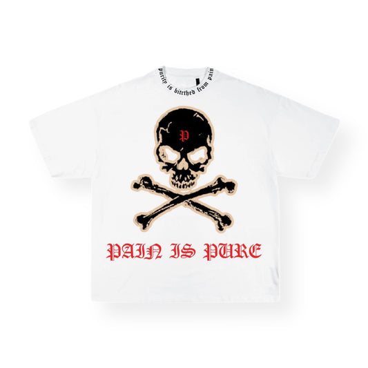 Pain is Pure Skull Rider Oversized Tee